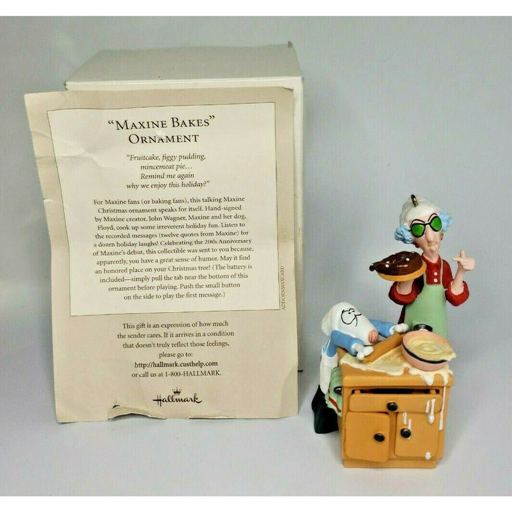 Hallmark Maxine Bakes 2006 Christmas Ornament Sound Rare LTD Signed Works U75